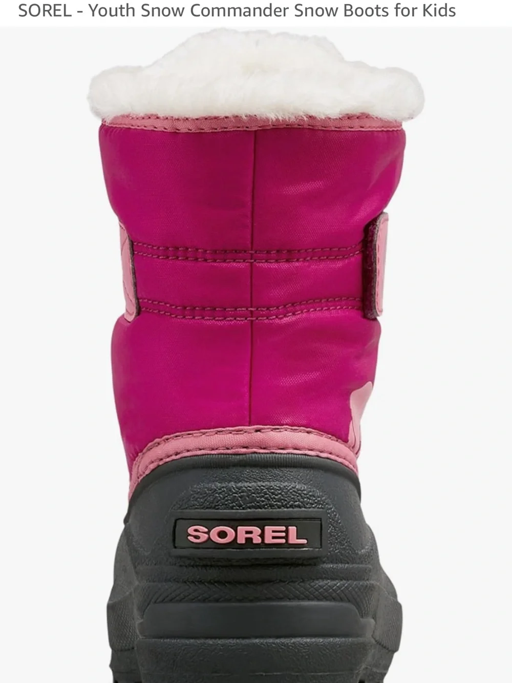 Sorel Kids Pink Faux-Fur Cuff Snow Boots